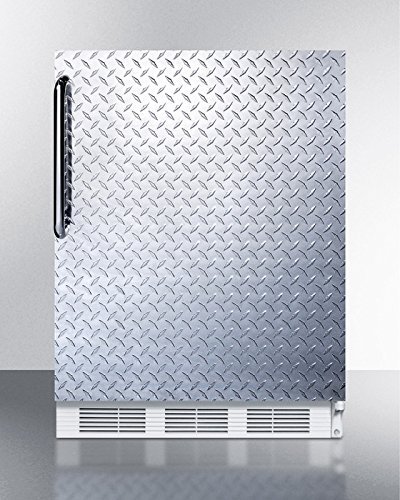 Summit FF61DPLADA 24" ADA Compliant Freestanding Compact Refrigerator with 5.5 cu. ft. Capacity Wine Shelf Crisper...