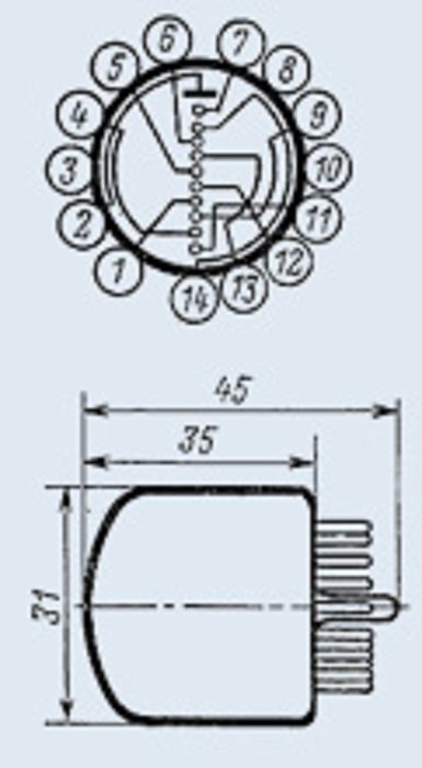 Indicator IN-7 USSR 1 pcs