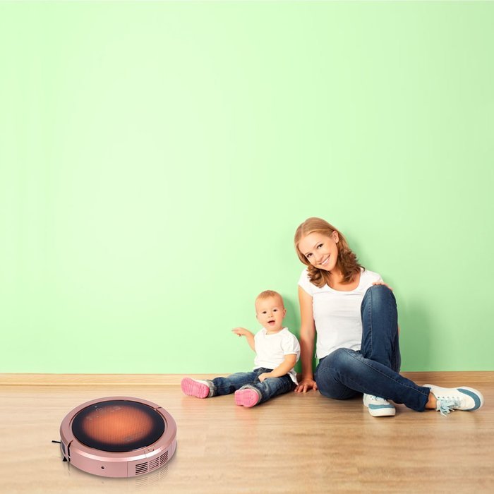 CleanMate QQ6 Vacuum Cleaning Robot - Gold with Mop N6