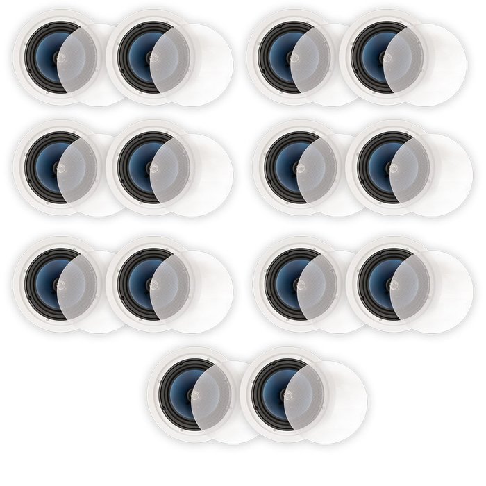Blue Octave LC82 In Ceiling 8" Speakers Home Theater Surround Sound 2-Way Speaker 7 Pair Pack