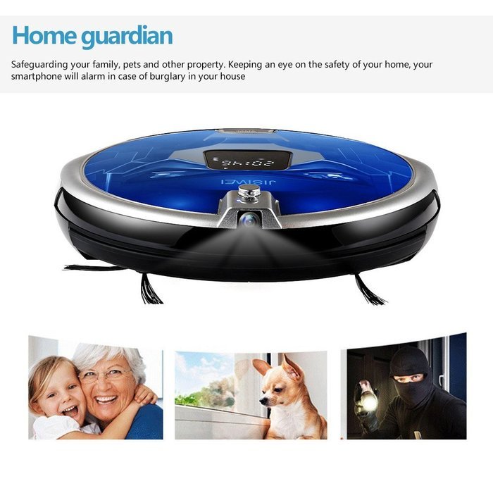 JISIWEI S+ Wi-Fi Enabled Robotic Vacuum Cleaner with Camera and Mobile App Remote Control for Pets and Allergies... N6