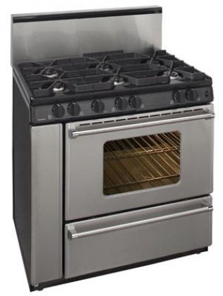 Premier P36S3282P 36 Freestanding Sealed Burner Gas Range in Stainless Steel