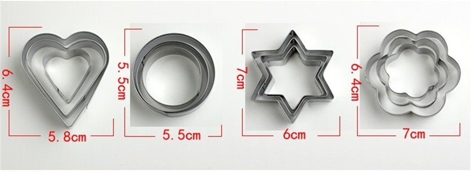 SNW Stainless Steel Embossing Dies DIY Cartoon Biscuit Cookies Mold Tool Cookie Cutter Fondant Biscuits Printing... N4