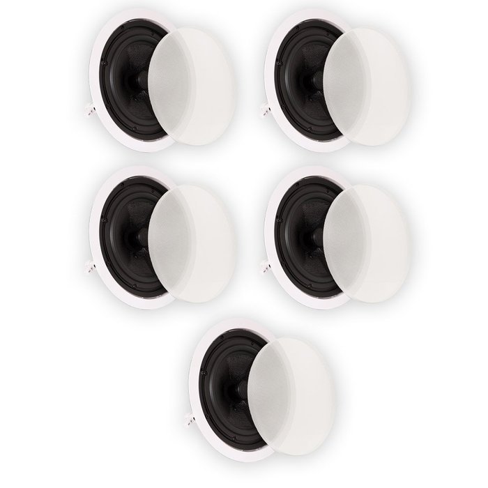 Theater Solutions TSS8C In Ceiling 8" Speakers Surround Sound Home Theater Deluxe 5 Speaker Set TSS8C-5S