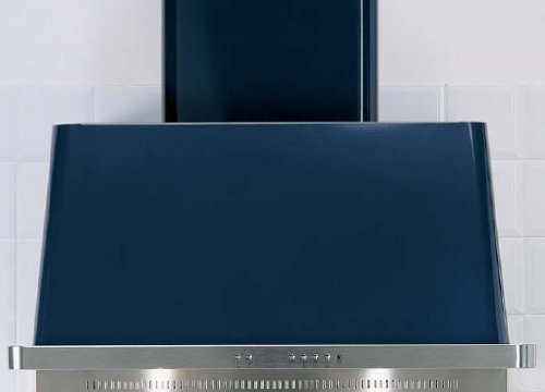 Ilve UAM90BL 36" Wall Mount Range Hood with 600 CFM Blower Anti-grease Filter 2 Warming Lights Filter Light Indicator...