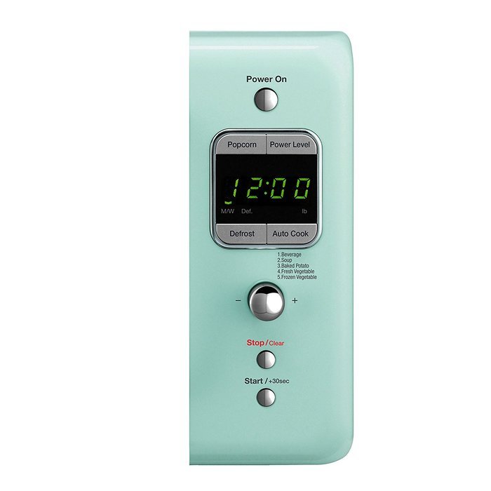 Daewoo Retro Microwave Oven 0.7 Cu Ft, Mint Green 700W N4
