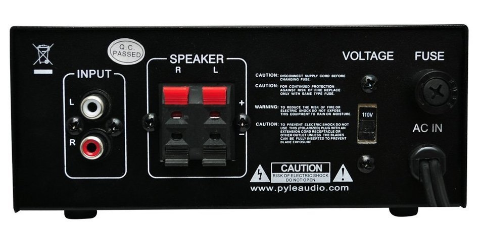 Pyle Home PCAU15A 2 x 15 Watts Mini Power Amplifier with LED Display N9
