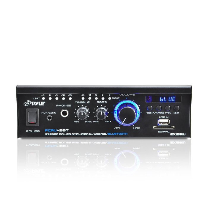 Pyle Home PCAU15A 2 x 15 Watts Mini Power Amplifier with LED Display N13