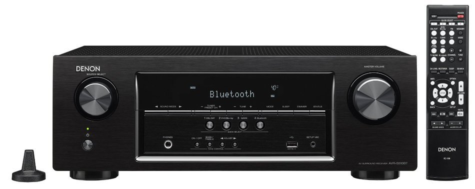 Denon AVR-S510BT 5.2 Channel Full 4K Ultra HD AV Receiver with Bluetooth N8