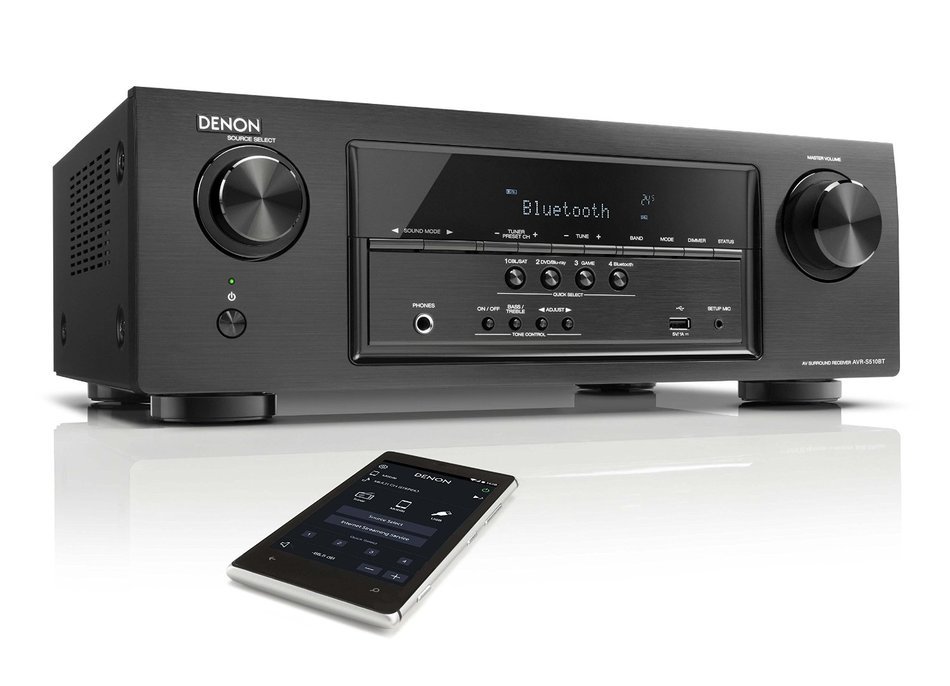 Denon AVR-S510BT 5.2 Channel Full 4K Ultra HD AV Receiver with Bluetooth N9