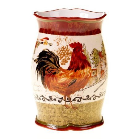 Certified International Tuscan Rooster Wine Cooler, 8.25-Inch