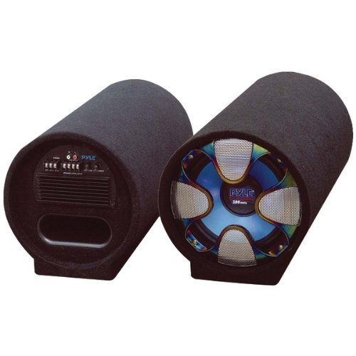 Pyle Pltab10 Blue Wave Series Amplified Subwoofer Tube System (10", 500 Watts)
