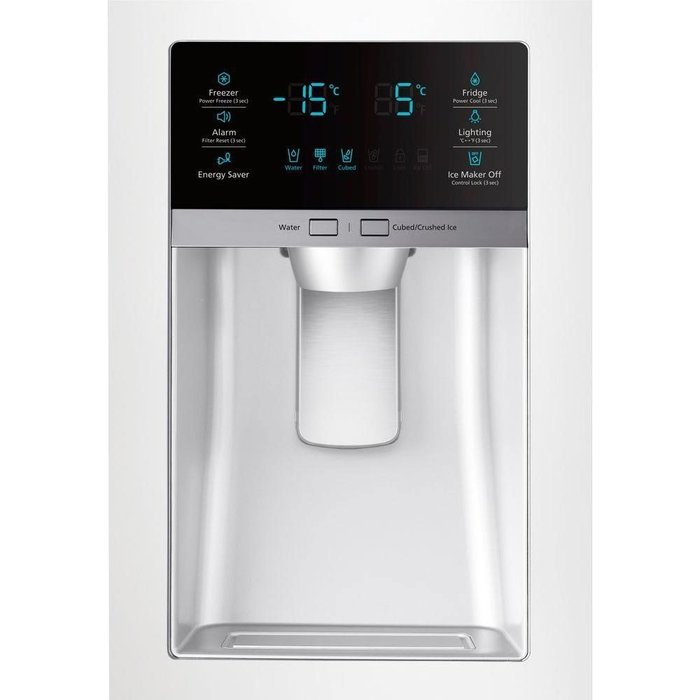 Samsung RF23HCEDBWW 22.5 Cu. Ft. White Counter Depth French Door Refrigerator - Energy Star N2