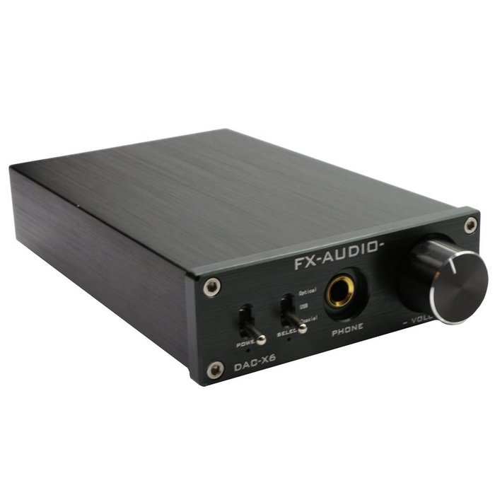 FX Audio DAC-X6 24BIT/192 Optical/Coaxial/USB Digital Audio Amplifier DAC Decoder (Black) N2