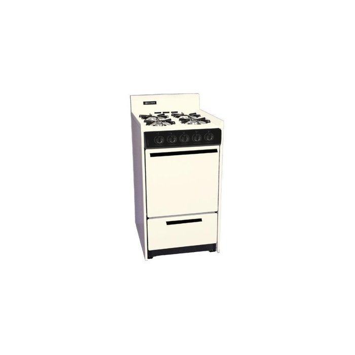 Summit SNM1107CF 20" Freestanding Gas Range in Bisque with Electronic Ignition and Sealed Burner