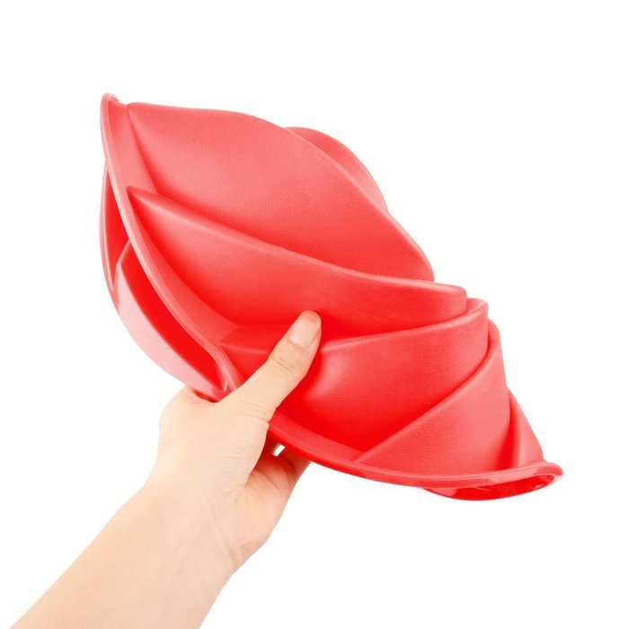 Ckeyin 9 Inch Rose Shaped Cake Pan Silicone Mold Cake Bakeware Baking Tool N15