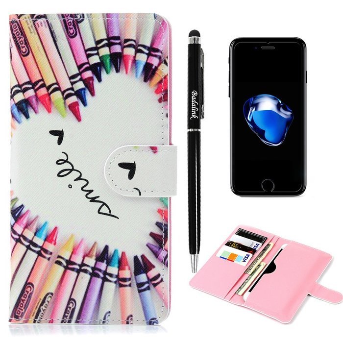 iPhone 7 Case,iPhone 6S Case,iPhone 6 Case (4.7") - Flip Folio Wallet Stand Case Insert Plug-in Design PU Leather... N52