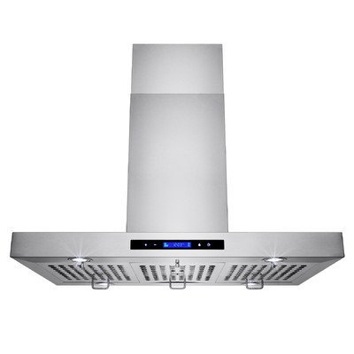 AKDY 36'' 400 CFM Convertible Island Range Hood N8