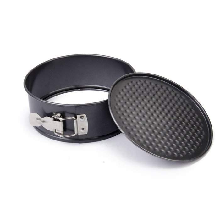 Foxnovo Cake Tin Round Non Stick Loose Base Deep 24 x 7cm (Black) N7