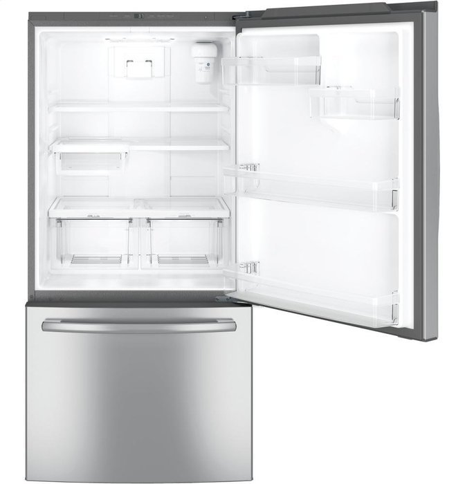 GE Stainless Steel Bottom Freezer Refrigerator N19