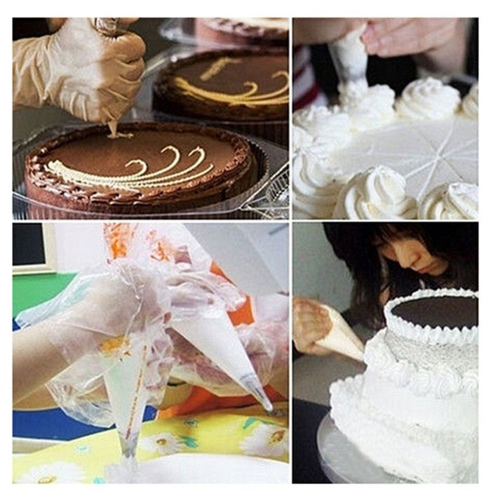 Puraid(TM) New arrival 100PCS/bag Disposable Piping bag Icing Nozzle Fondant Cake Decorating Pastry Tips Tools... N3