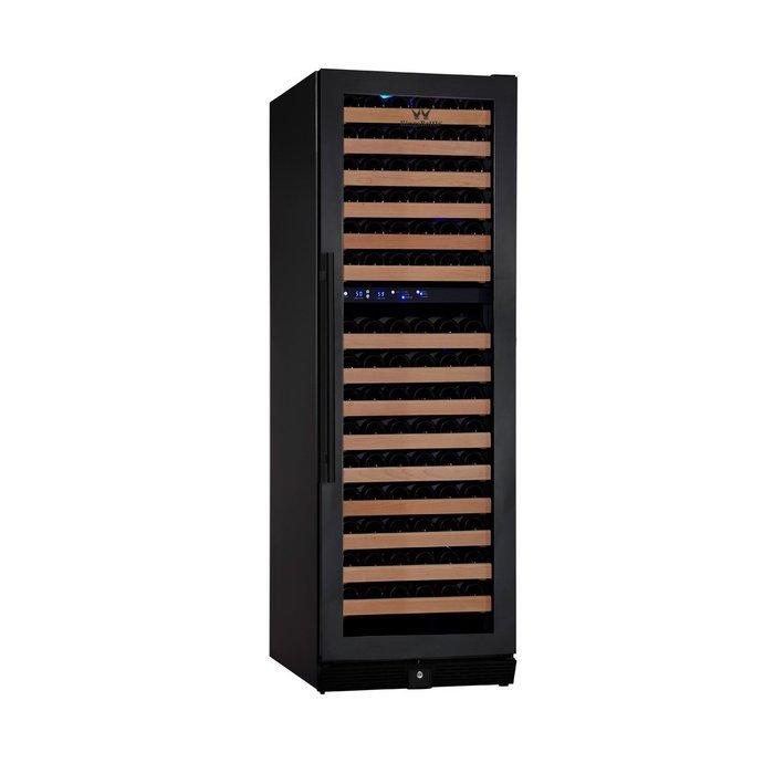 KingsBottle 46 Bottle Dual Zone Wine Cooler, Stainless Steel with Glass Door N8