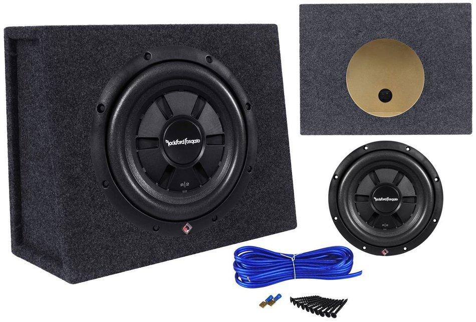 Rockford Fosgate R2SD4-10 10" 400W 4 Ohm Subwoofer + Slim Sub Enclosure Box N3