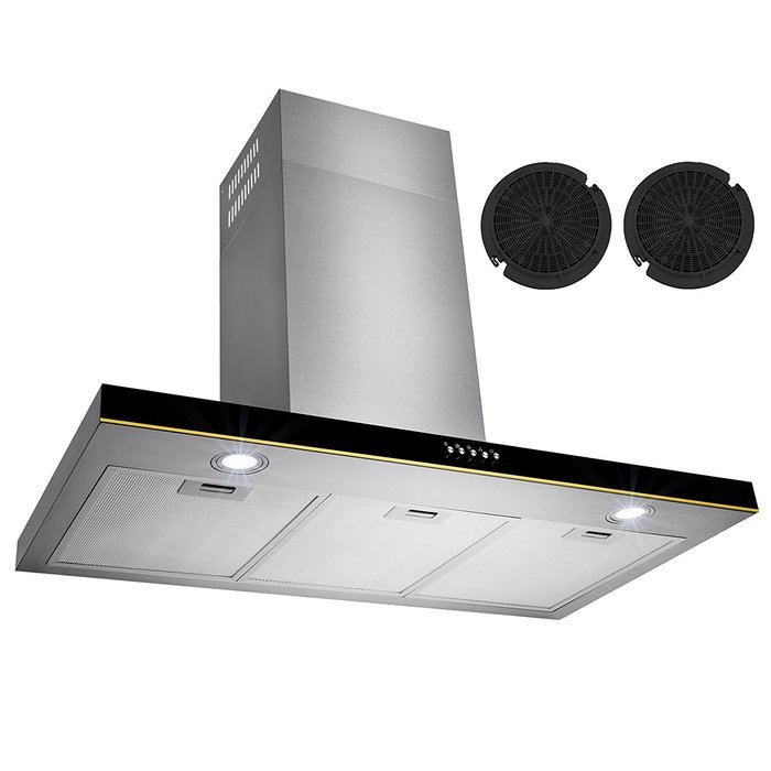 Golden Vantage 30" Wall Mount Stainless Steel Touch Control Range Hood Control Light Lamp Kitchen Vents