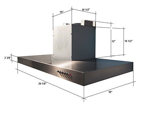 Range Hood Wall Mounted Stainless Steel 30" KA-101-CS NT AIR. Made in Italy. N6