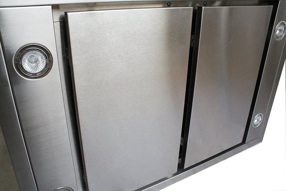 CAVALIERE 36" Wall Mounted Stainless Steel Kitchen Range Hood 860 CFM Spagna Vetro Econo Series SV198Z-SP36