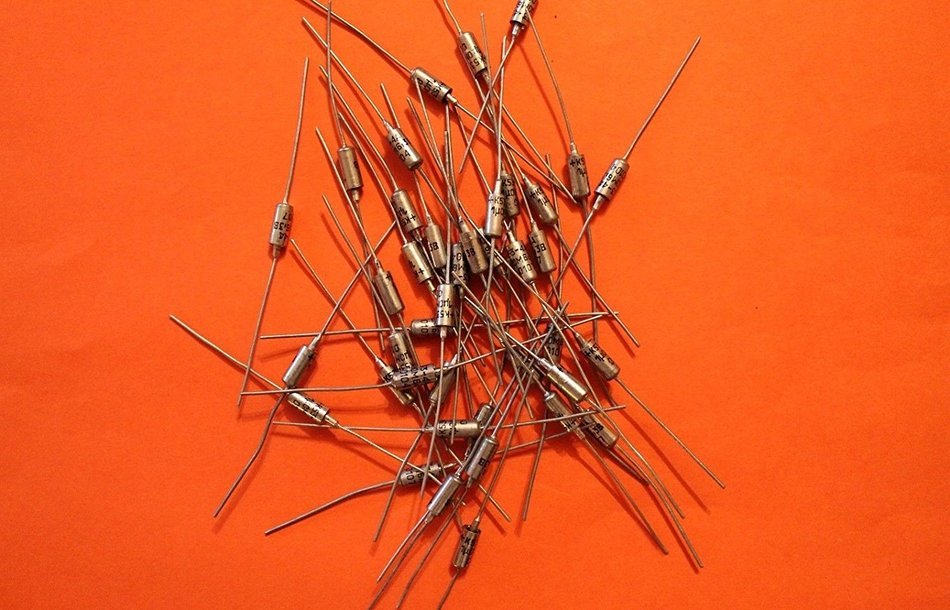 Capacitor tantalum K53-4A 6.3V 1uF USSR 40 pcs
