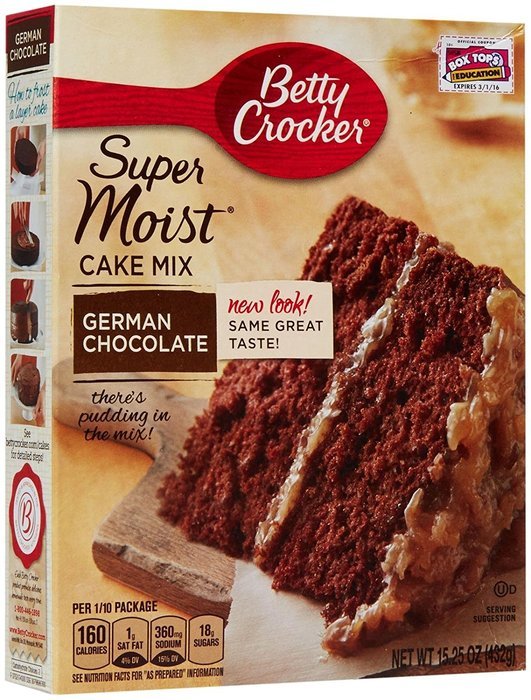 Betty Crocker Super Moist German Chocolate Cake Mix - 15.25 oz N2
