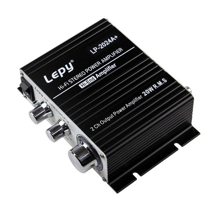 Lepy LP-2024A+ Digital 2x20W Mini Hi-fi Stereo Power Amplifier Black with 5A Power Cable for MP3 MP4 Mobile Phone... N2