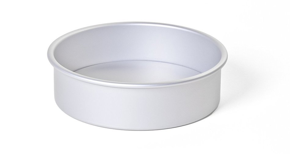 PushPan Round 6 by 2-Inch Aluminum Cake Pan, Silver N15