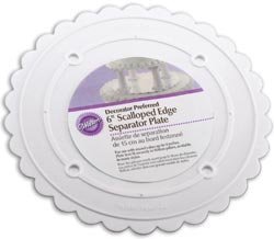 Bulk Buy: Wilton Decorator Preferred Separator Plate-6" Scalloped Round (4-Pack)