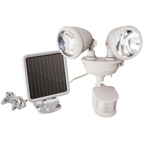 New MAXSA INNOVATIONS 44218 Dual-Head Solar Spotlight (Off White)