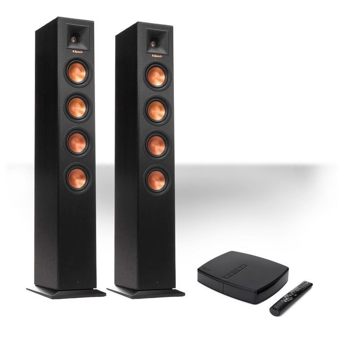 Klipsch RP&ndash;440WF Wireless Black Tower Speakers (Pair) N4