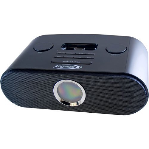 Bower Ingage Ipod FM Alarm Clock Speaker Black - Bower IPXS375B