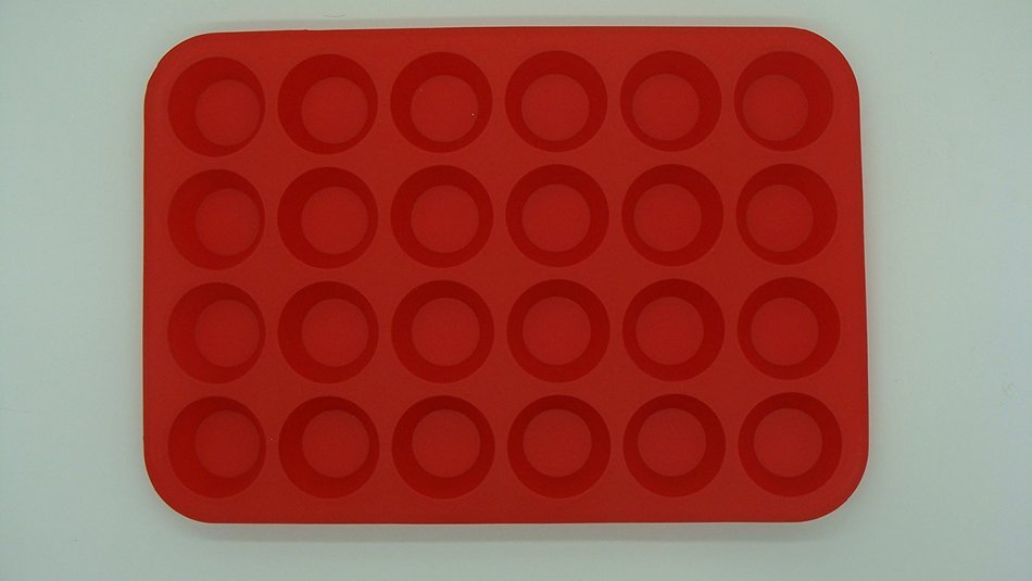 24 Cup Perfect Silicone Pan for Cupcake & Muffin, Easy To Clean, Oven/Microwave/Dishwasher/Freezer safe, Heat...