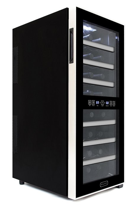 Whynter WC-241DS 24 Bottle Dual Zone Touch Control Wine Cooler, Black with Stainless Steel Trim N7