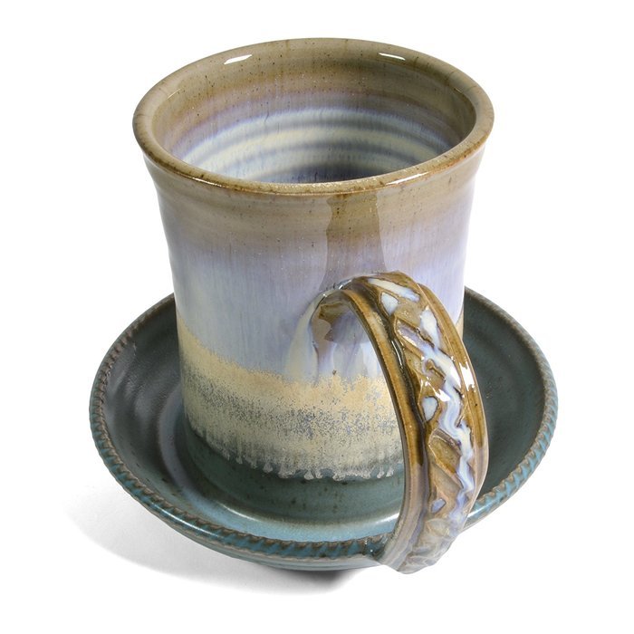 321 Pottery Microwave Bacon Cooker, Turquoise Pearl