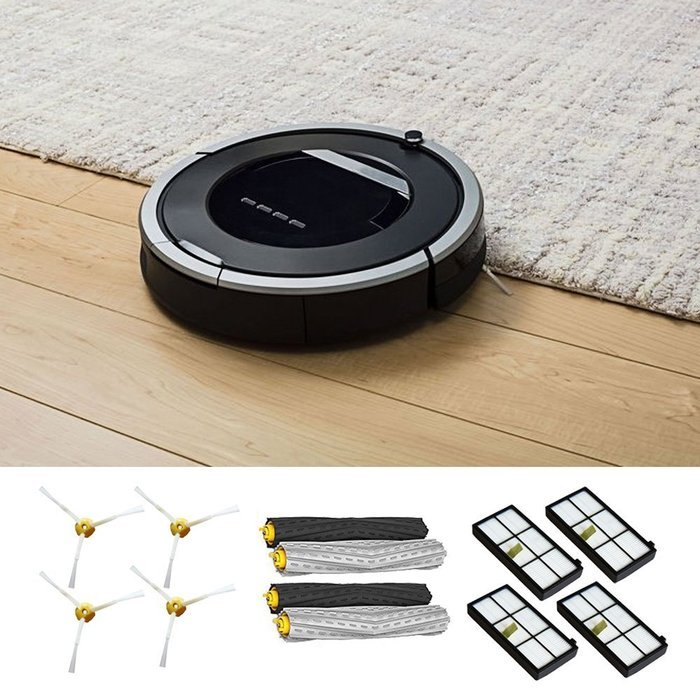 12 PCS Replacement Brush Side Brush Vac Filter Kit for iRobot Roomba 800 Series 870 880 N2