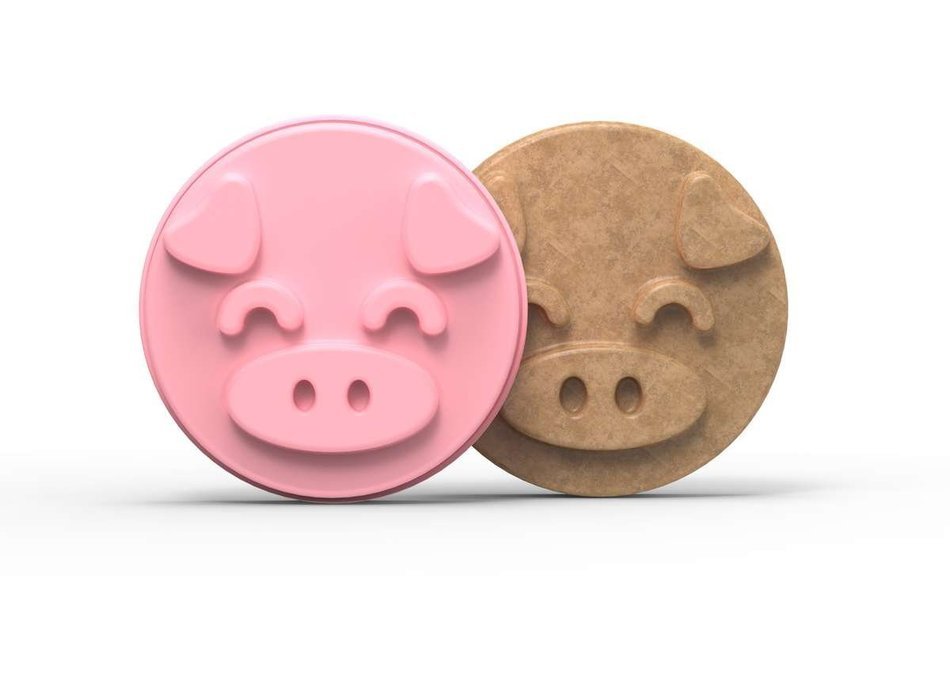 Siliconezone Piggy Collection 5.9" Non-Stick Mini Piggy Silicone Cake Mold, Pink N6