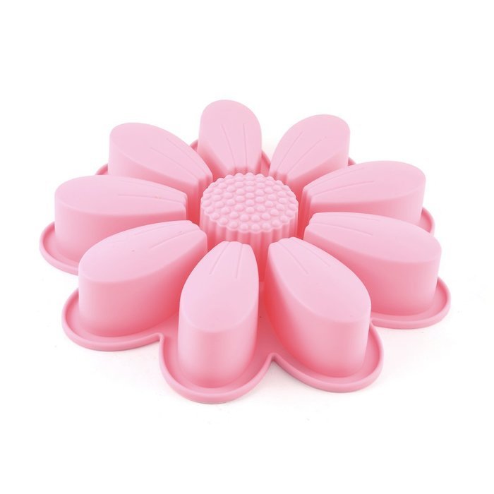 uxcell Silicone 9 Petals Muffin Cups Biscuit Chocolate Cake Baking Mold Mould Pink N2