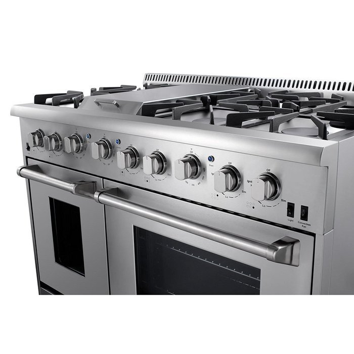 48" Dual Fuel Range 6 Burner With Double Oven and Griddle N4