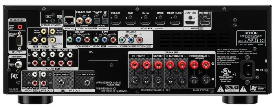 Denon AVR-2313CI Networking Home Theater Receiver with AirPlay and Powered Zone 2 (Discontinued by Manufacturer)