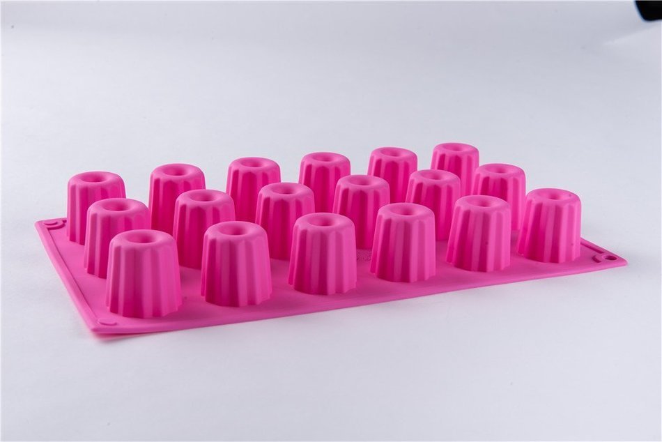 18 Cavity Little Cylinder Silicone Cake Ice Baking Mold Food Grade N8