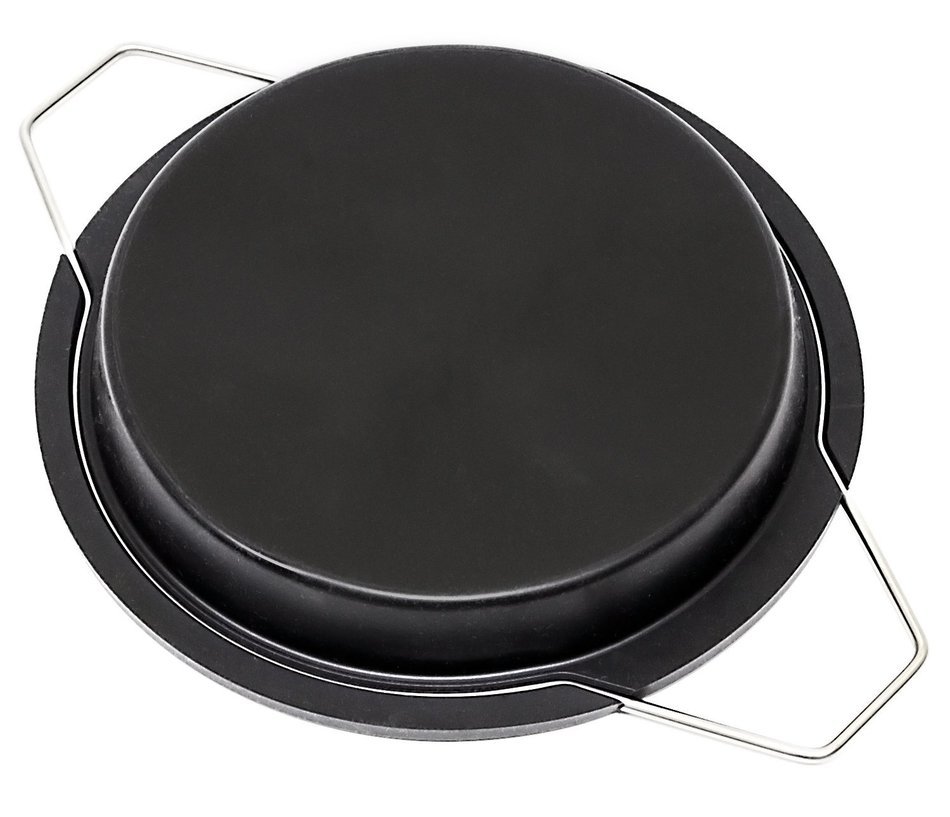 Solara Cake Pan - Silicone 9 inch Round Cake Mold - Flexible Non-Stick Bakeware with Removable Metal Frame N9