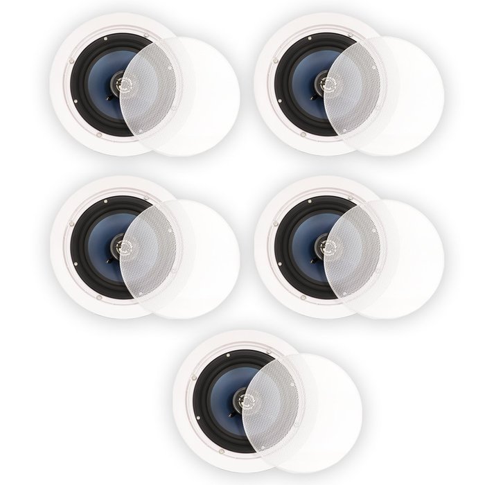 Blue Octave LC62 In Ceiling 6.5" Speakers Home Theater Surround Sound 2-Way 5 Speaker Set