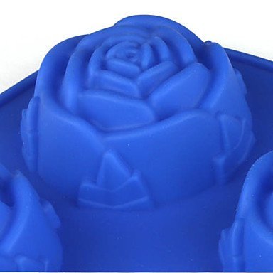 QINF Silica Gel Rose Shaped Cake Pan Mold N4